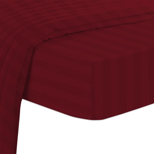 300 Thread Count Cotton King Fitted Sheets Burgundy 1pc, 100% Long Staple Pure Cotton, Smooth Sateen Fitted Sheet Bed fit Upto 15 inch Deep Pockets (Burgundy 100% Cotton Deep Fitted Sheets King)