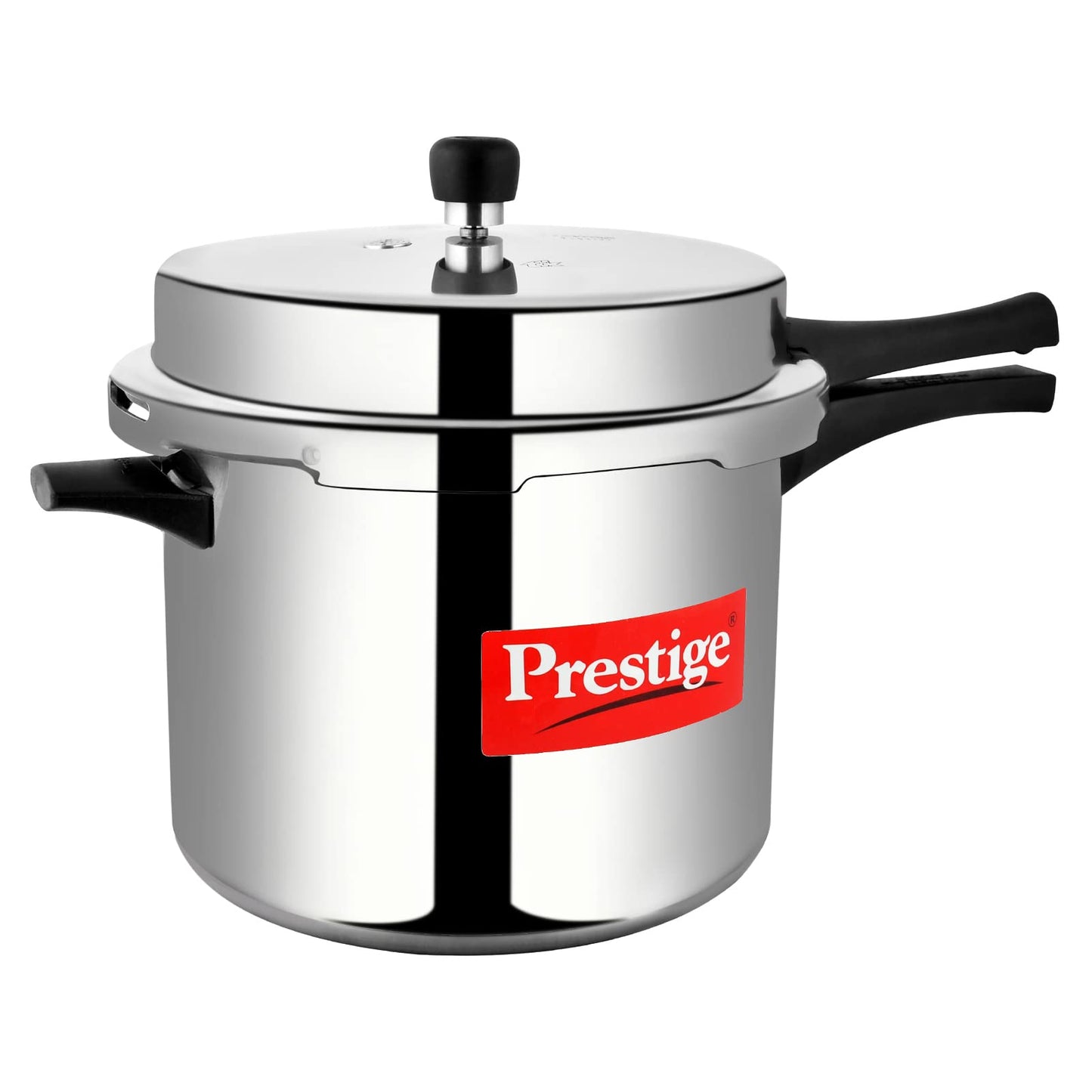 Prestige Popular Pressure Cooker | Aluminium Cooker with Lid 5 Ltr| Silver