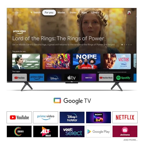 TCL 164 cm (65 inches) 4K Ultra HD Smart QLED Google TV 65C645 (Black)