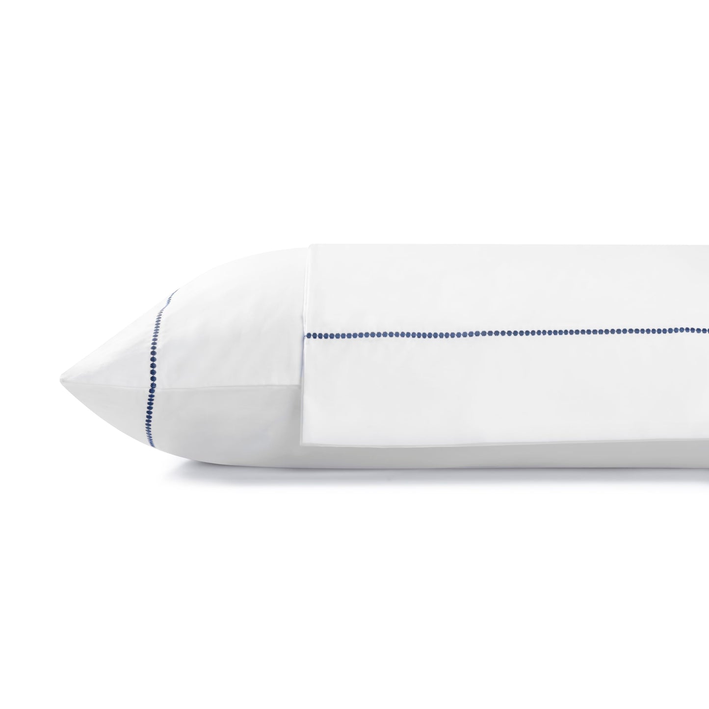 Linen Home 600 Thread Count Queen Pillowcase Set | 100% Long-Staple Cotton Pillow Cases | Soft & Smooth Luxury Satin Set of 2 Pillowcases | 4 Inch Z Hem | Baby Blue