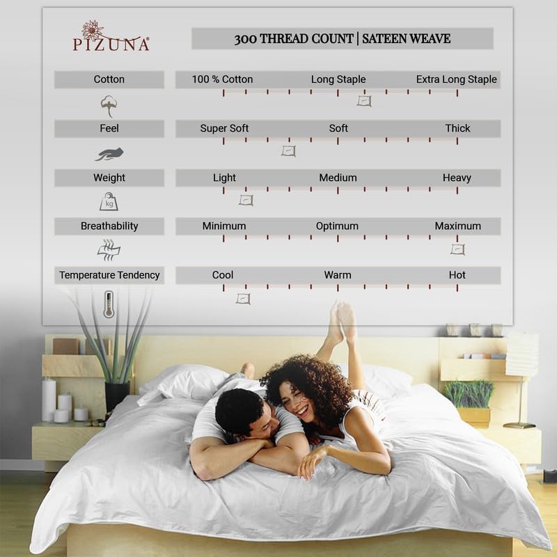 Taupe Dobby Striped Duvet Cover King Size Cotton, 300 Thread Count Long Staple 100% Cotton Cal King Damask Duvet Cover Set, California King Duvet Cover with Button Closure (Striped Duvet Cover) Pizuna