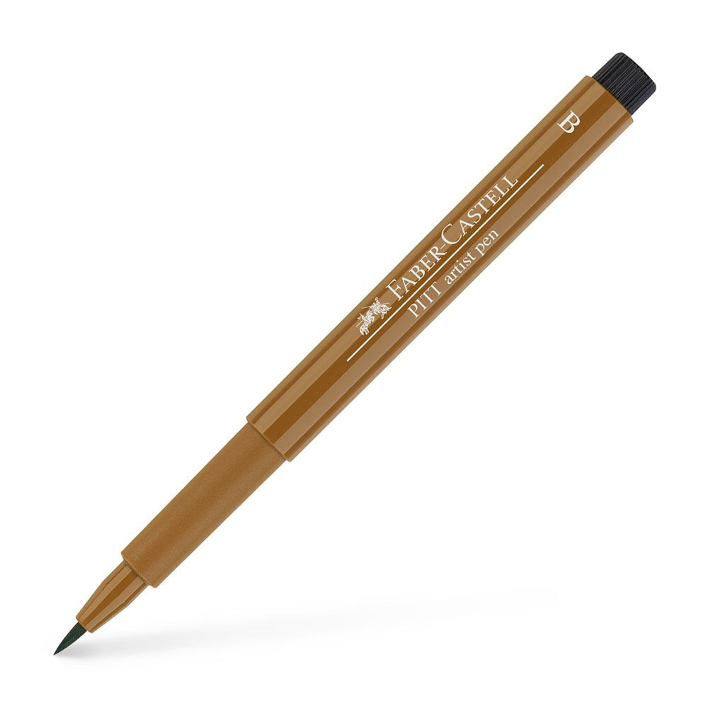 Faber-Castell Art & Graphic Pitt Artist Pen Brush India Ink Pen, Black, Single Pitt Pen, For Art, Craft, Drawing, Sketching, Home, School, University, Colouring