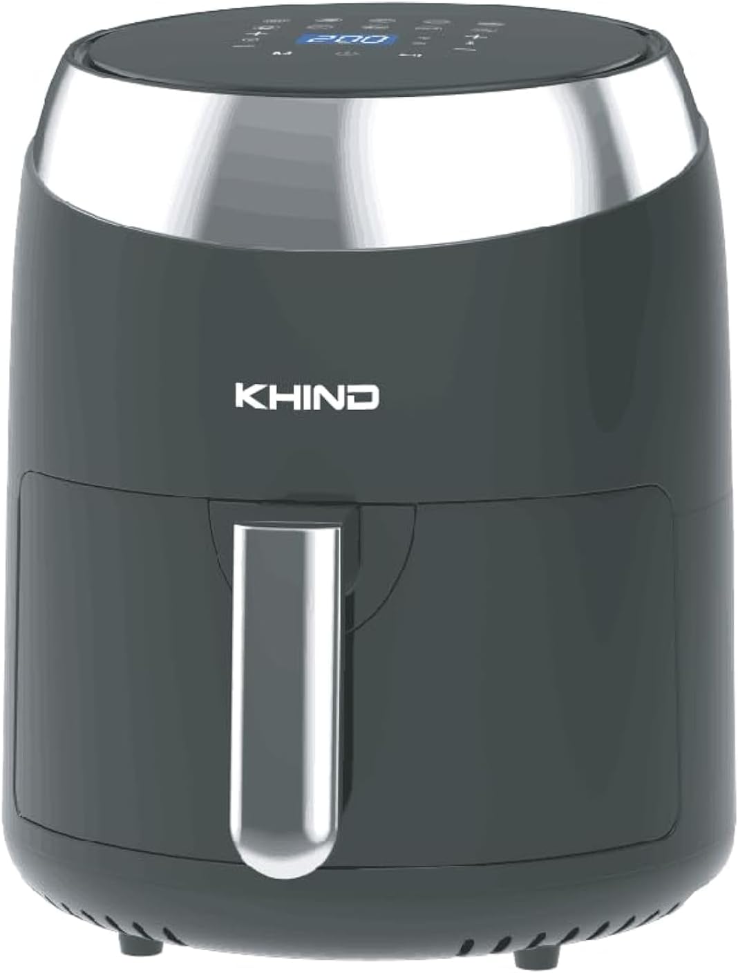 KHIND Digital Air Fryer, 1200W - Crisp, Juicy Results Every Time! Large 4-Liter Capacity, Precise Temperature Control, Precise Cooking with Durable Design, Black, ARF40CD