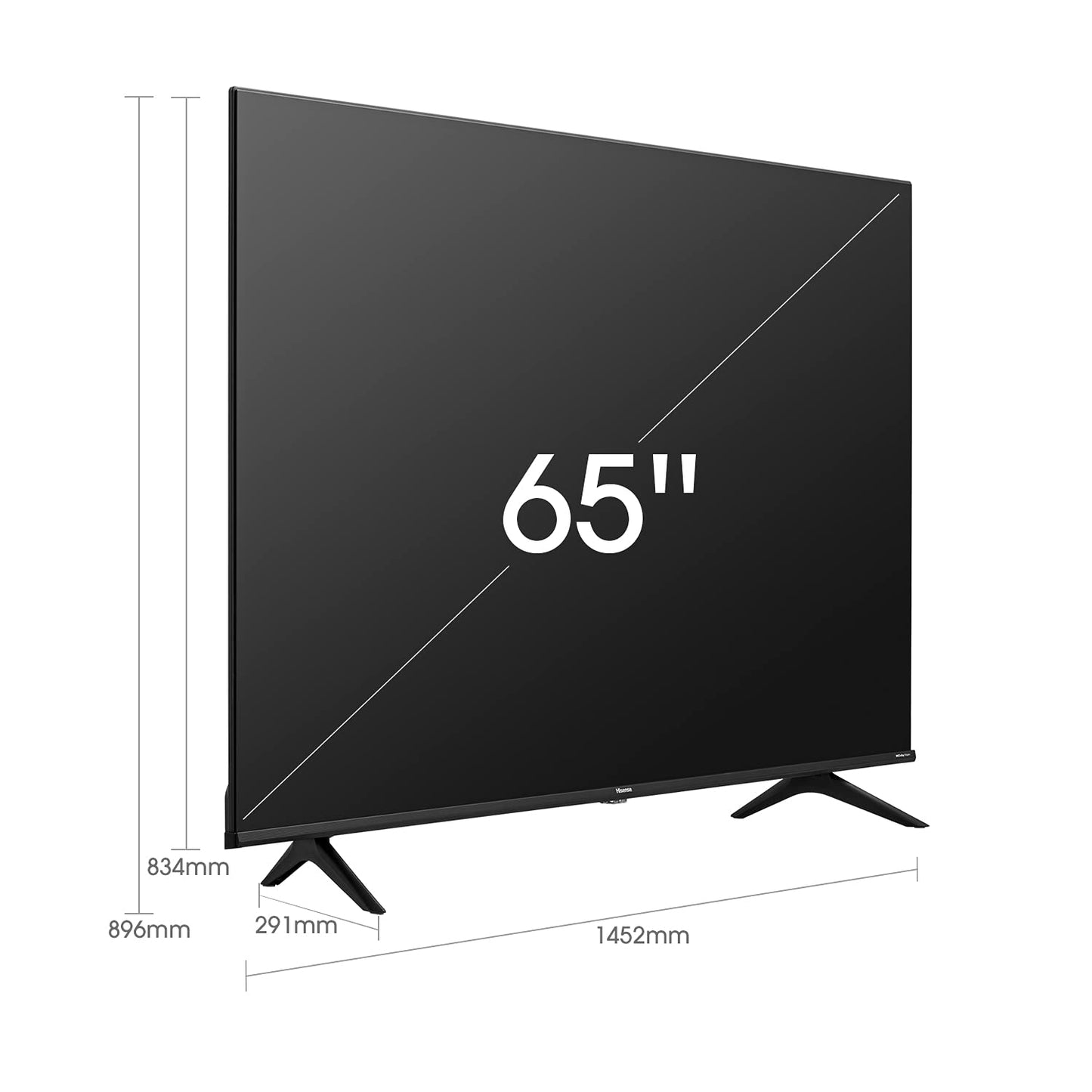 Hisense 43 Inch TV 4K UHD Smart TV, With Dolby Vision HDR, DTS Virtual X, YouTube, Netflix, Freeview Play & Alexa Built-in, Bluetooth & WiFi Black Model 43A6GTUK -1 Year Full Warranty.
