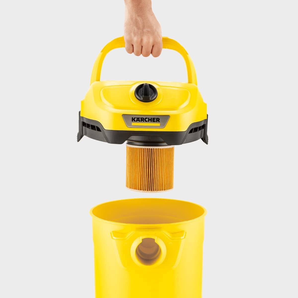 Karcher WD2 Wet & Dry Vacuum Cleaner, 12 Liter Container, Multi-Purpose Home Cleaning, Powerful Suction, Versatile Accessories, Yellow