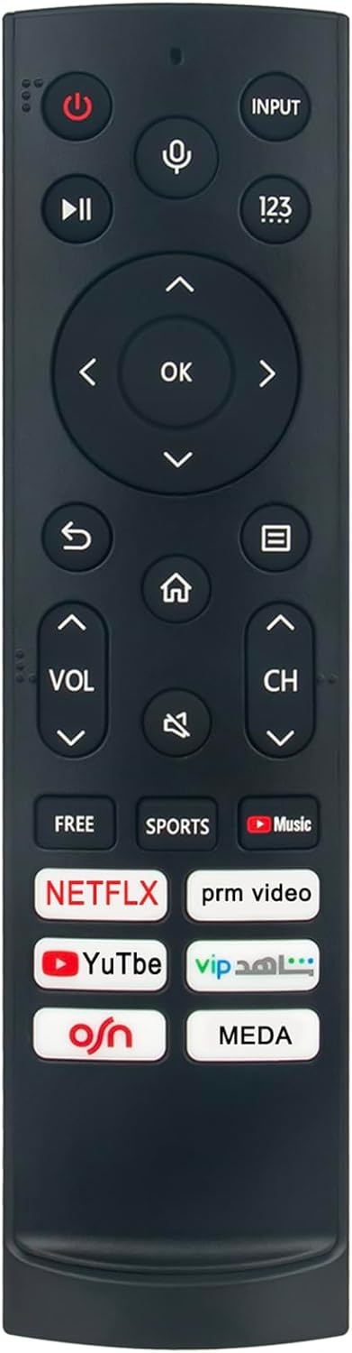 Allimity ERF3F90H Replacement Voice Remote Control sub ERF3A80 ERF3B80H ERF3C80H ERF3D80H ERF3E80H ERF3H80H ERF3I80H EN2J30H EN6A64H ERF3F90H Remote fit for Hisense QLED 4K TV