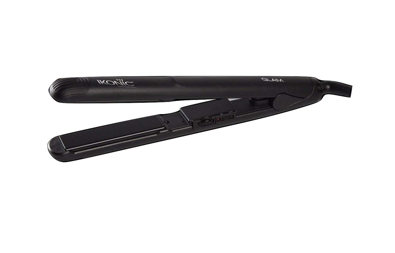 Ikonic Glam Hair Straightener For Women With Professional Cutting-Edge Floating Tourmaline Ceramic Plates Ideal For Straighteneing, Curls, Waves Auto Controlled Heat Setting Super Stylish Lightweight Travel Friendly Quick Heat Up & Easy To Use