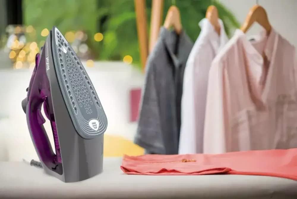 TEFAL Steam Iron | Express Steam Iron Steamer | 2600 W | 270 ml | Anti-scale | Purple | Ceramic Soleplate | 2 Years Warranty | FV2843M0