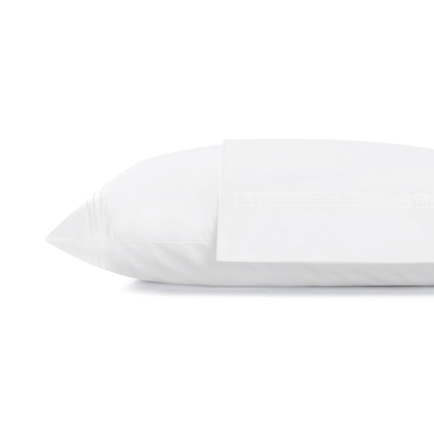 Linen Home 600 Thread Count Queen Pillowcase Set | 100% Long-Staple Cotton Pillow Cases | Soft & Smooth Luxury Satin Set of 2 Pillowcases | 4 Inch Z Hem | Baby Blue