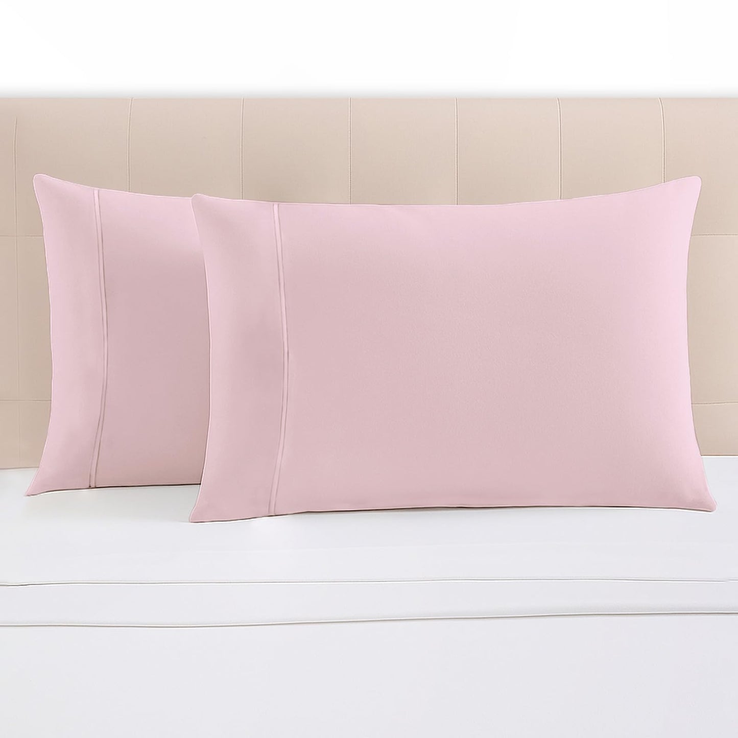 Pizuna 100% Luxury Cotton King Size Pillow Case Dark Blue, 1000 Thread Count 100% Long Staple Cotton Sateen Pillowcase, Pillow Covers with Stylish 4" Hem (Combed Cotton King Pillowcase Set of 2)