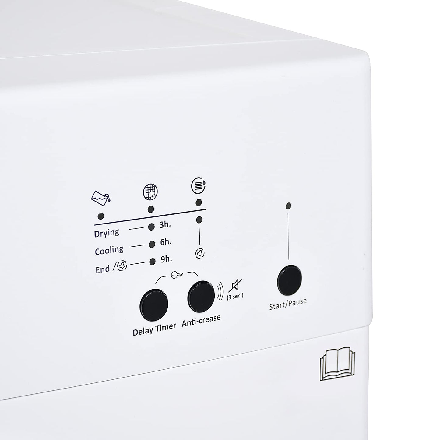 Super General 8 kg Front Loading Dryer, 15 Programs, Condenser-Dryer, Energy-efficient, SGWD-8700-EDM-W, White, 65 x 55.5 x 88.5 cm, 1 Year Warranty