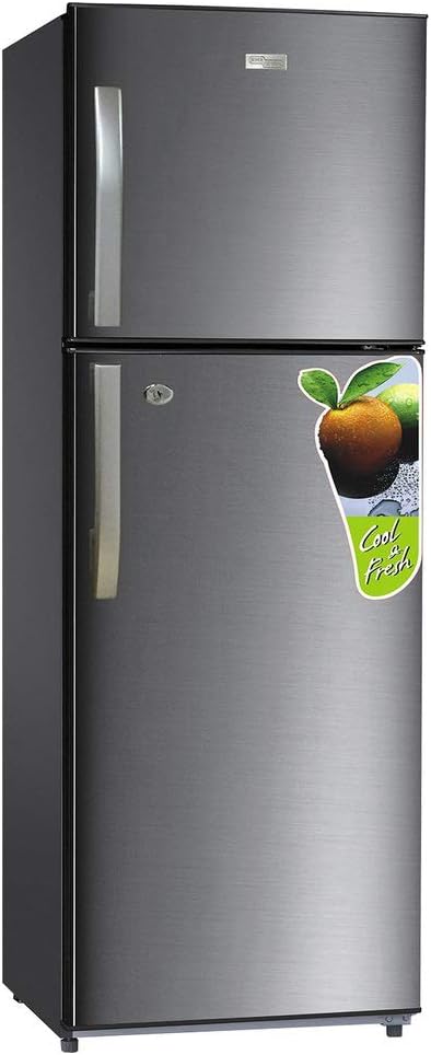 Super General 360 Liters Gross Compact Double Door Refrigerator-Freezer, No-Frost, LED-light, Inox, SGR-360i, 1 Year Warranty