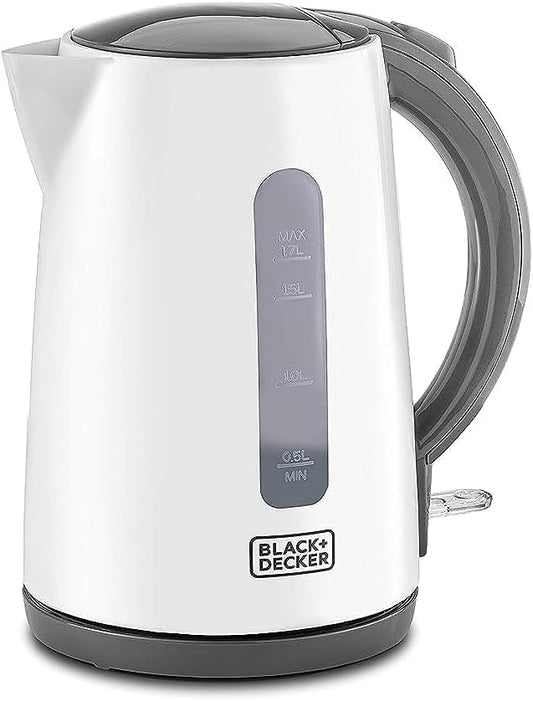 Black+Decker Concealed Coil Kettle, White, 1.7 Litres, Jc70-B5"Min 1 year manufacturer warranty"