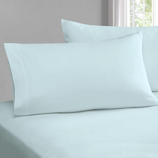 Pizuna Pure 100% Cotton Pillow Cases Queen Size Set of 2 Rio Red, Luxurious 400 Thread Count Long Staple Cotton Sateen with Envelope Closure (Combed Rio Red Cotton Pillow Cases Queen)