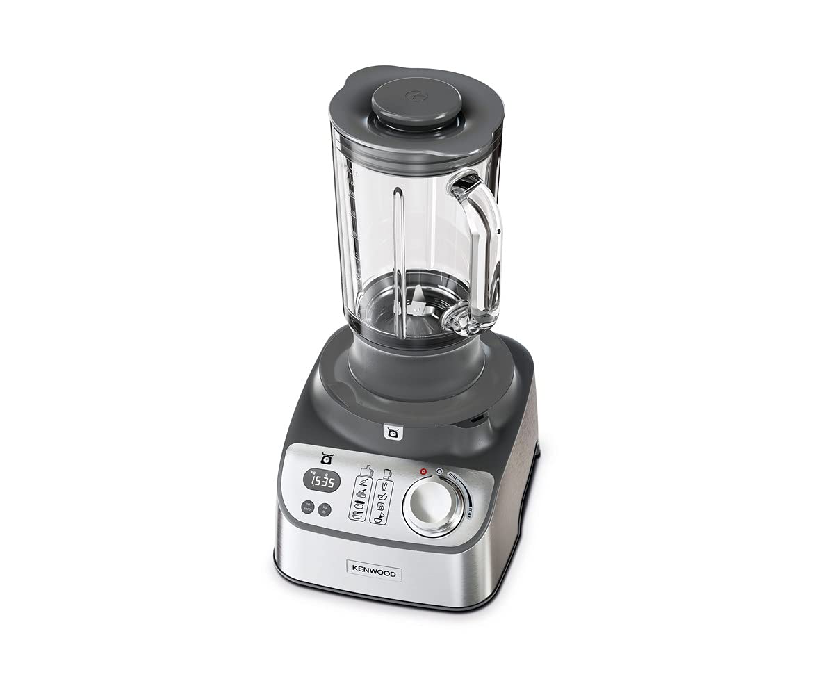 Kenwood Food Processor 1000W With Glass Blender, Glass Mill, Juicer Extractror, Dual Metal Whisk, Dough Maker, Citrus Juicer, Express Serve/Salad Maker, Kitchen Scale/Weighing Tray Fdm71.980Ss Silver