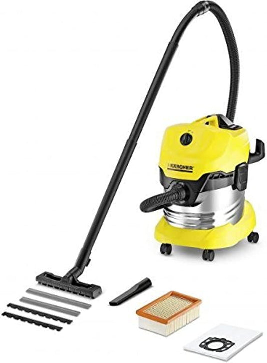 Karcher Wd4 Premium Multi-Purpose Wet & Dry Vacuum Cleaner 1000W, 1.348-154.0 Yellow