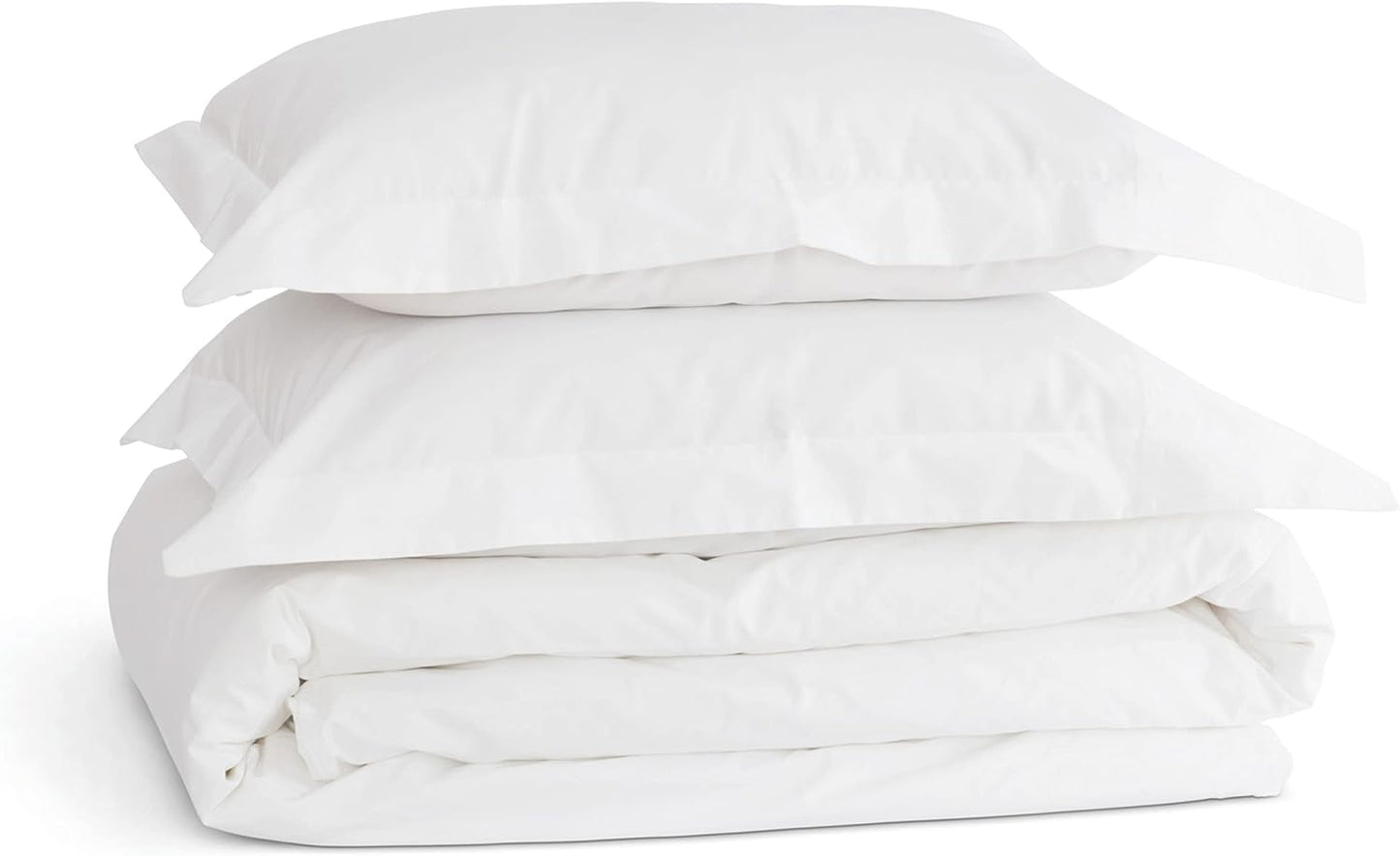Linen Home 100% Cotton Duvet Cover Set, Full/Queen, Crisp and Cool Soft and Breathable Duvet Cover with Button Closure, Bed Linen All-Season Luxury, 3 Pieces-1 Duvet Cover & 2 Pillow sham, White