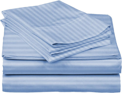 Split Top California King Sheets Split Head California King Sheets Sets for Adjustable Beds- 100% Egyptian Cotton 800TC Split Head Flex Top 18" Deep Pocket - 32" Top Split Cal-King, Light Blue Solid