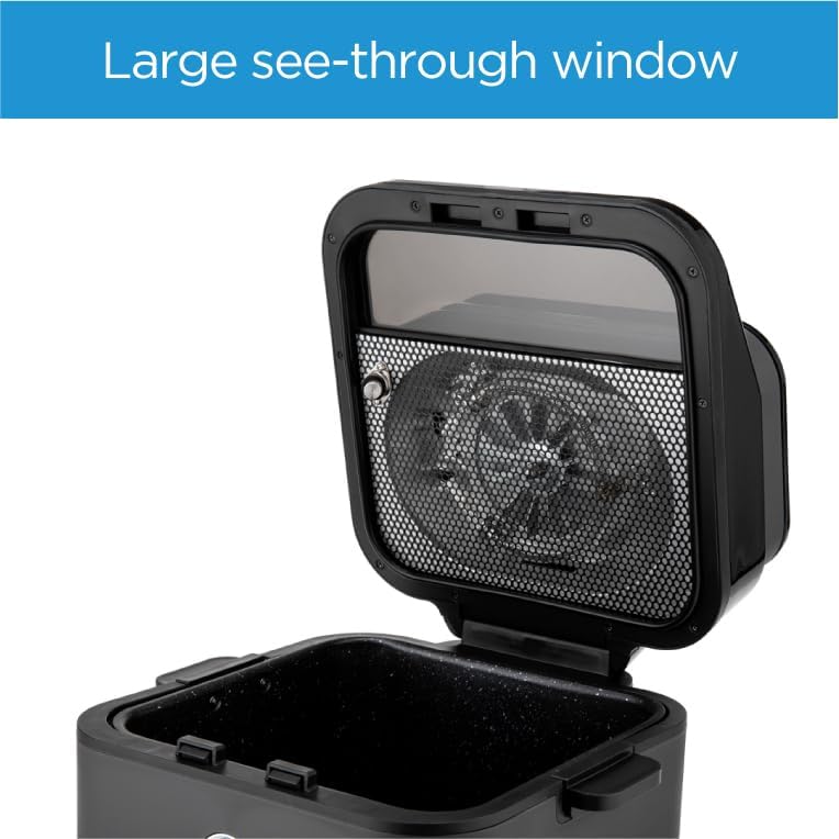 Midea 7.3L Extra Large Digital Air Fryer 1500W with Large See-Through Window, Dual Frying Functions, 8 Functions with Digital Panel, Dual Cyclone Rapid Hot Technology, Largest Oil Less Fryer, MFCY75A2