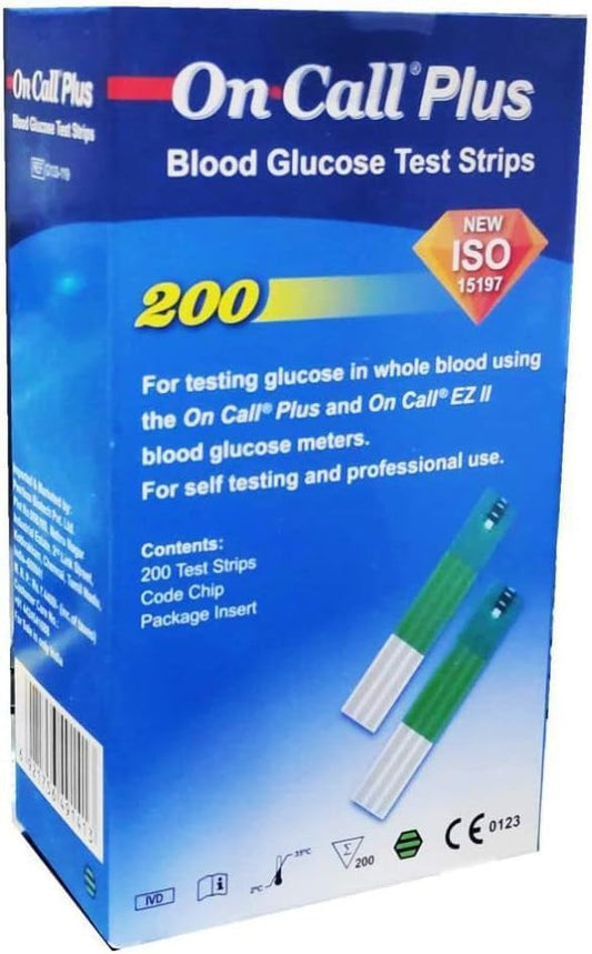 On Call Plus Blood Glucose Test Strips 200 nos