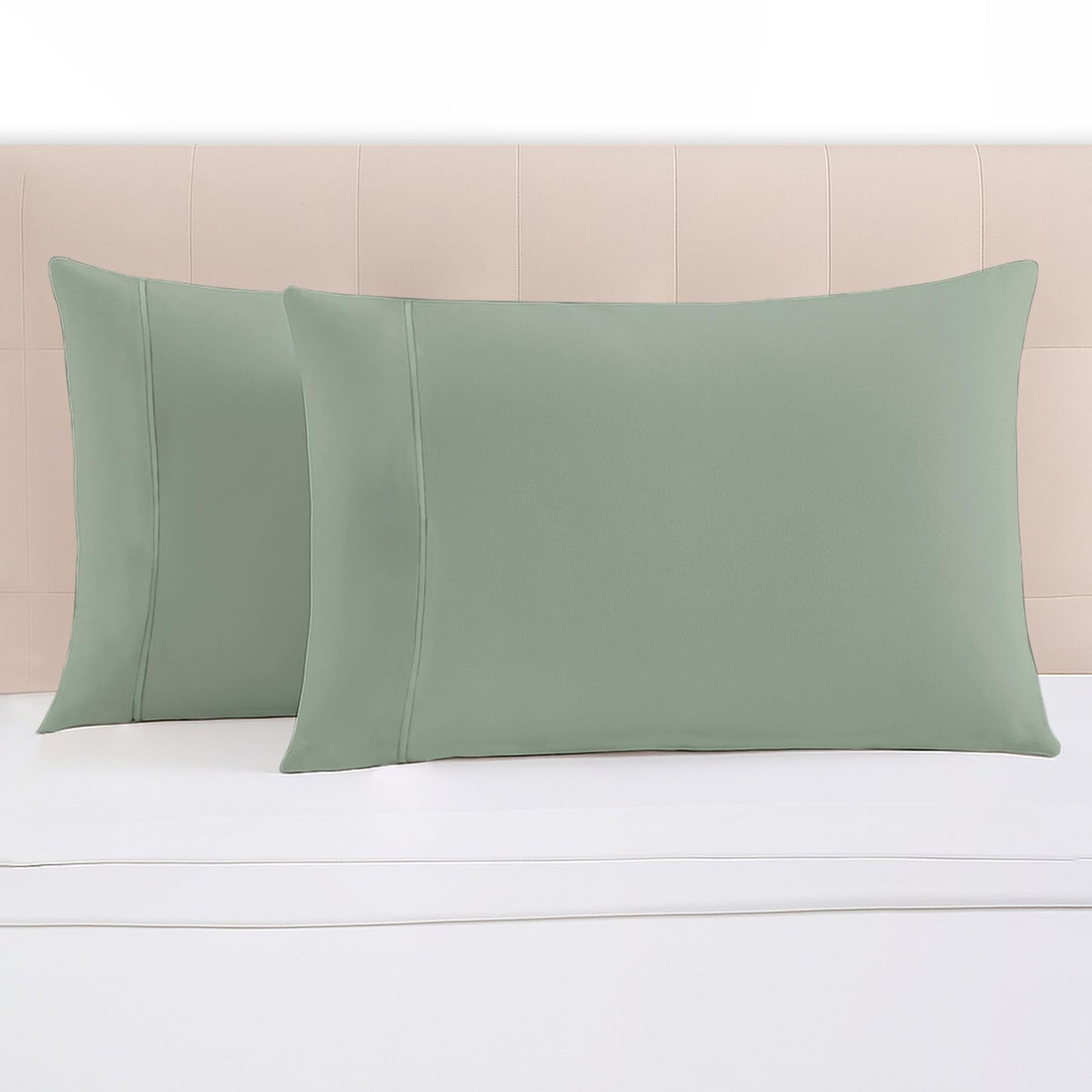 Pizuna 100% Luxury Cotton King Size Pillow Case Dark Blue, 1000 Thread Count 100% Long Staple Cotton Sateen Pillowcase, Pillow Covers with Stylish 4" Hem (Combed Cotton King Pillowcase Set of 2)