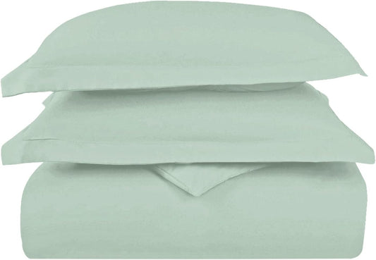 Pizuna Luxury Cotton Sage Duvet Cover King Size, 800 Thread Count Long Staple 100% Cotton Cal King Duvet Cover, Sateen Button Closure Crisp Duvet Cover Set (California King Duvet Cover Set)