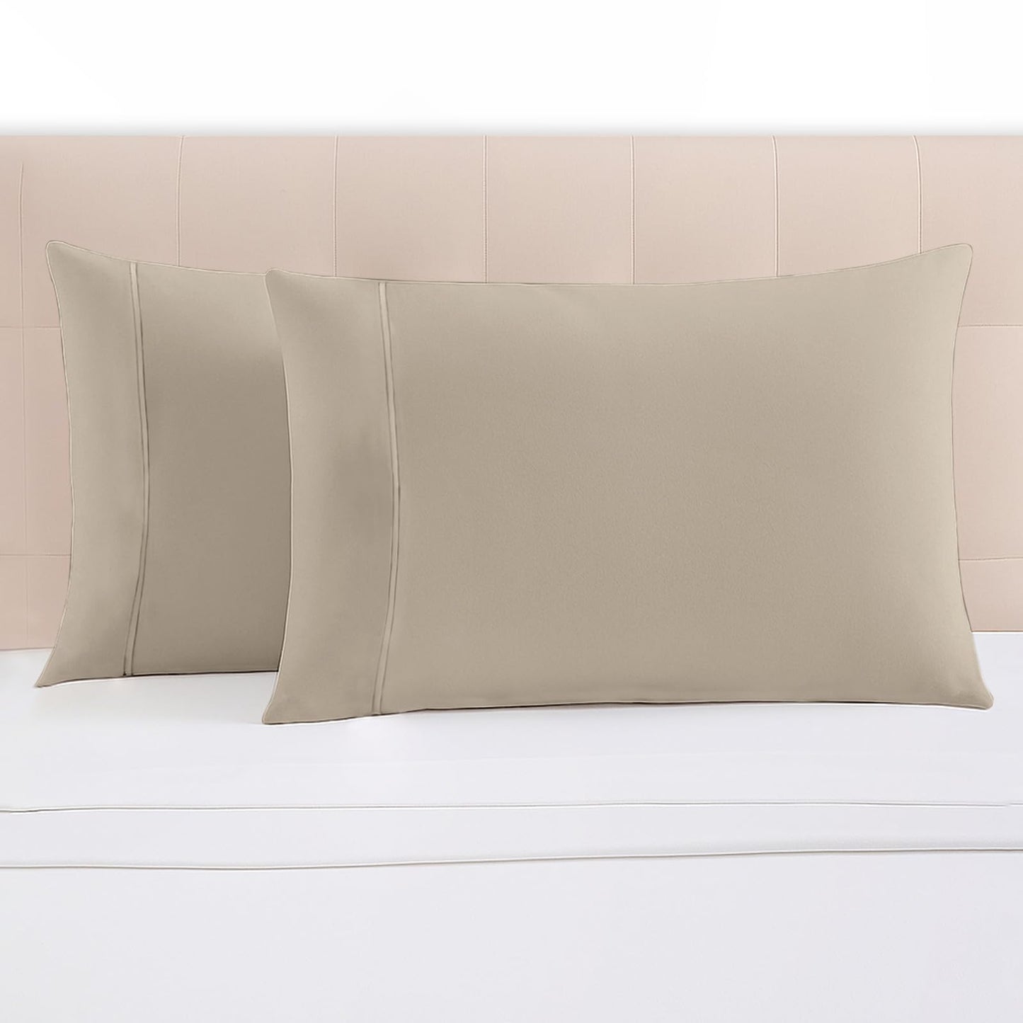 Pizuna 100% Luxury Cotton King Size Pillow Case Dark Blue, 1000 Thread Count 100% Long Staple Cotton Sateen Pillowcase, Pillow Covers with Stylish 4" Hem (Combed Cotton King Pillowcase Set of 2)