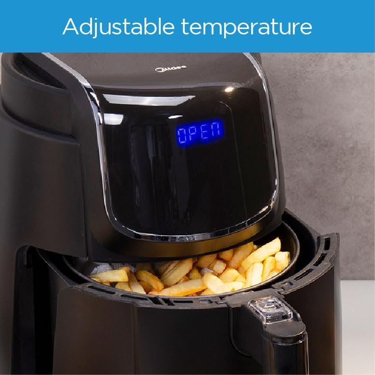 Midea 7.3L Extra Large Digital Air Fryer 1500W with Large See-Through Window, Dual Frying Functions, 8 Functions with Digital Panel, Dual Cyclone Rapid Hot Technology, Largest Oil Less Fryer, MFCY75A2