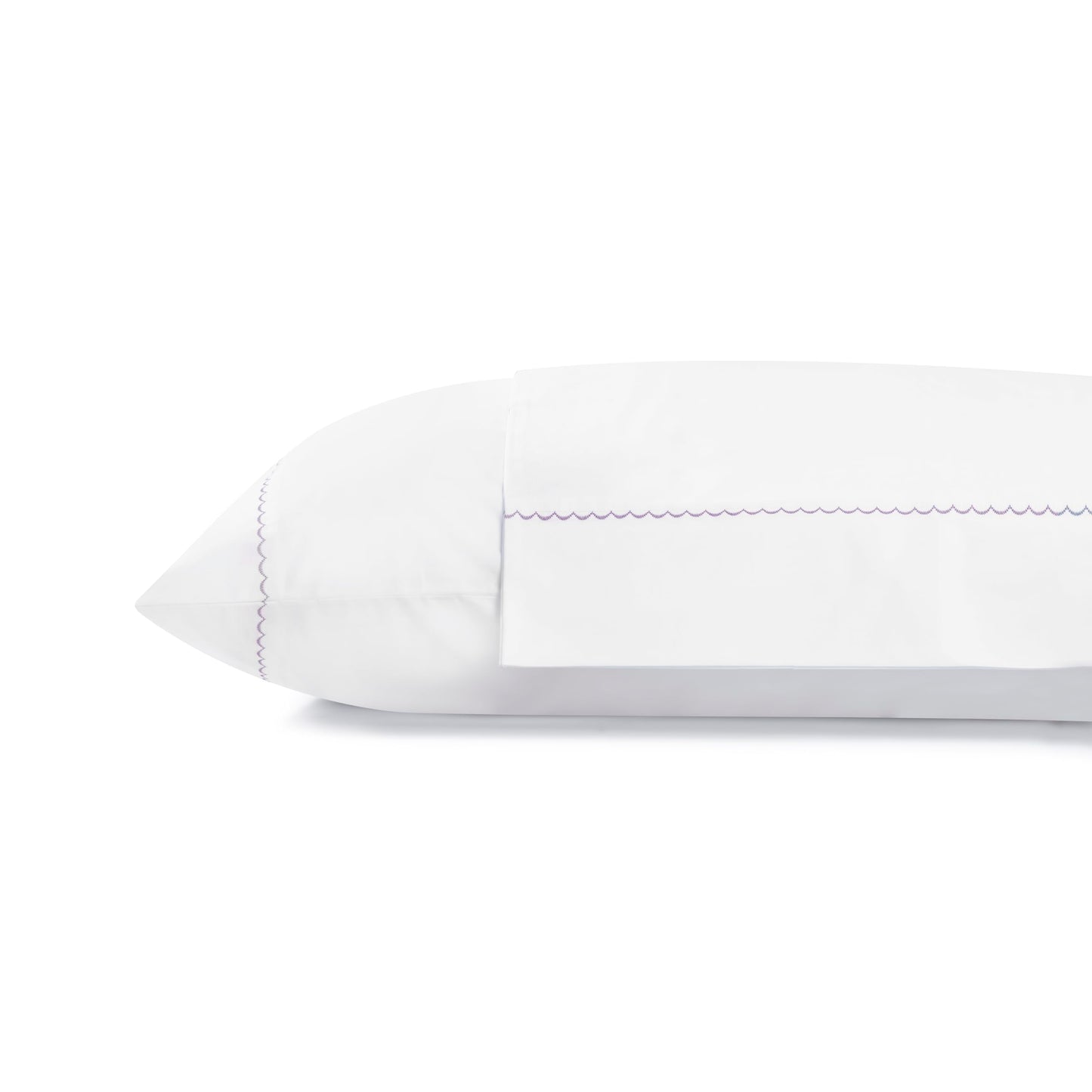 Linen Home 600 Thread Count King Pillowcase Set | 100% Long-Staple Cotton Pillow Cases | Soft & Smooth Luxury Satin Set of 2 Pillowcases | 4 Inch Z Hem | Baby Blue