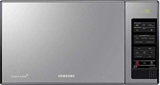 SAMSUNG 40 Liters Microwave Grill Microwave Oven Silver With Ceramic Interior & Mirror Design MG402MADXBB 1 Year Warranty, Steel