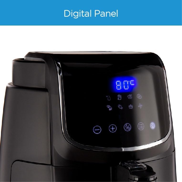Midea 7.3L Extra Large Digital Air Fryer 1500W with Large See-Through Window, Dual Frying Functions, 8 Functions with Digital Panel, Dual Cyclone Rapid Hot Technology, Largest Oil Less Fryer, MFCY75A2