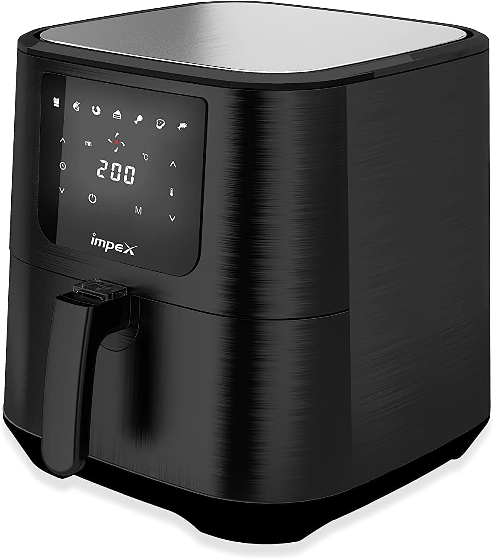 Impex 2.5 Ltr Air Fryer - Ideal for Meat, Fish, Vegetables, French Fries, Temperature Control 80°C-200°C, Timer 30 Mins with 2 Year Warranty-Black (AF 4302)