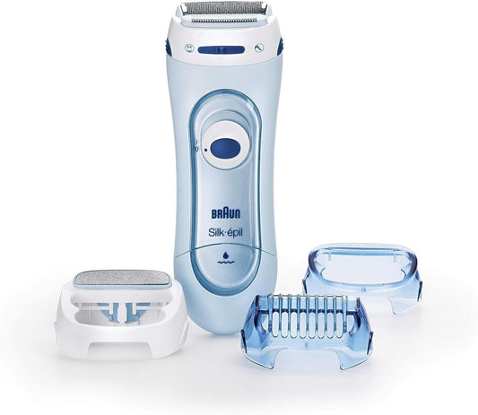 Braun Silk-epil Lady Shaver 5-160 Blue, 3-in-1 Wet & Dry Electric Shaver