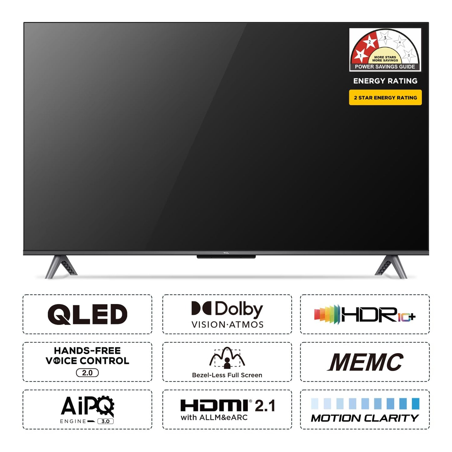 TCL 164 cm (65 inches) 4K Ultra HD Smart QLED Google TV 65C645 (Black)