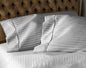 Split Top California King Sheets Split Head California King Sheets Sets for Adjustable Beds- 100% Egyptian Cotton 800TC Split Head Flex Top 18" Deep Pocket - 32" Top Split Cal-King, Dark Grey Stripe