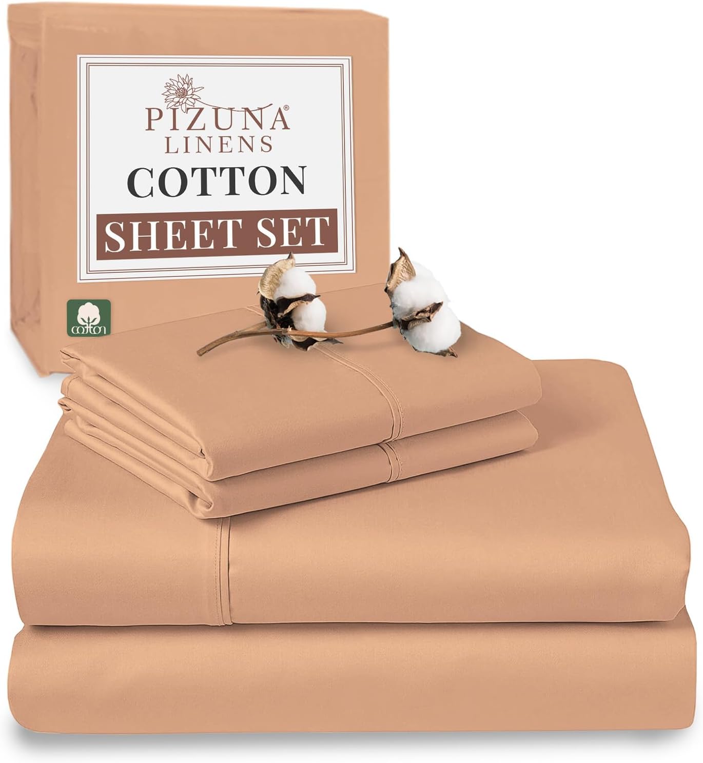 100% Cotton Sheets Full Size, Luxurious 400 Thread Count Long Staple Cotton Sateen Sheets with 15inch Deep Pocket (Combed Silver Sheet Full)