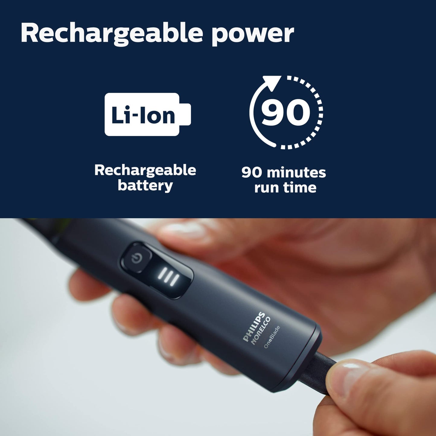 Philips Norelco OneBlade Hybrid Electric Trimmer and Shaver, Frustration Free Packaging, QP2520/90