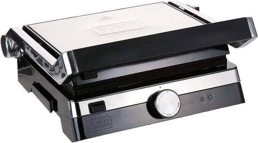 Black+Decker 2000W Family Health Grill, Black/Silver, Cg2000-B5, 2 Year Warranty