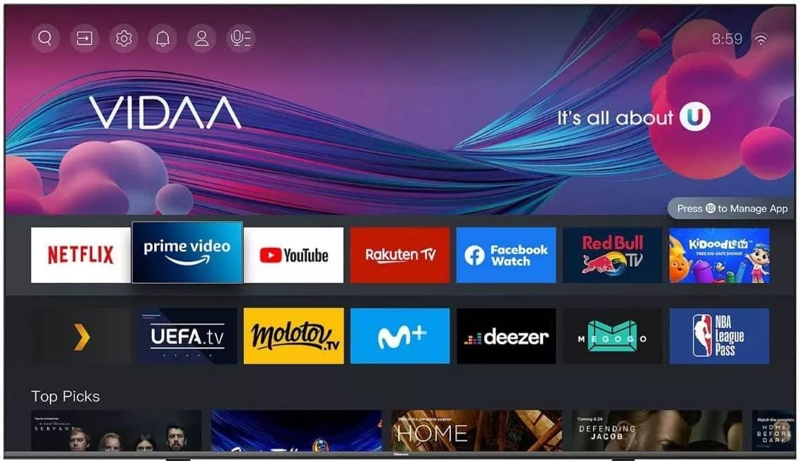Hisense 50 Inch TV 4K UHD Smart TV, With Dolby Vision HDR, DTS Virtual X, YouTube, Netflix, Freeview Play & Alexa Built-in, Bluetooth & WiFi Black Model 50A61GTUK - 1 Year Full Warranty.