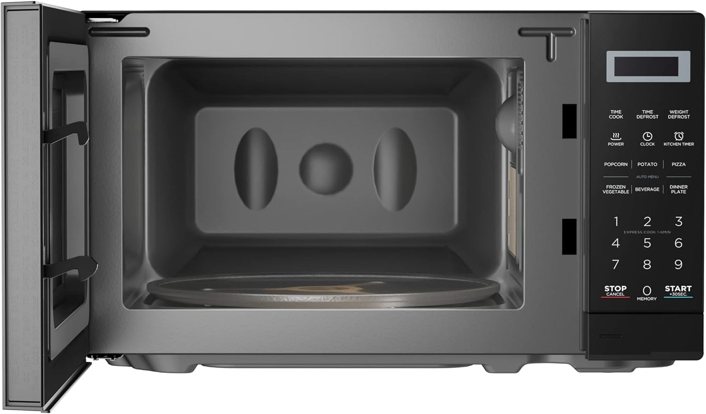 Midea 20L Solo Microwave Oven with Digital Touch Control, 700W, Child Lock, Memory Function, Defrost-by-weight-or-time, Fast Reheat, Push Button Door Opening, Best for Home & Office, Black, EM721BK