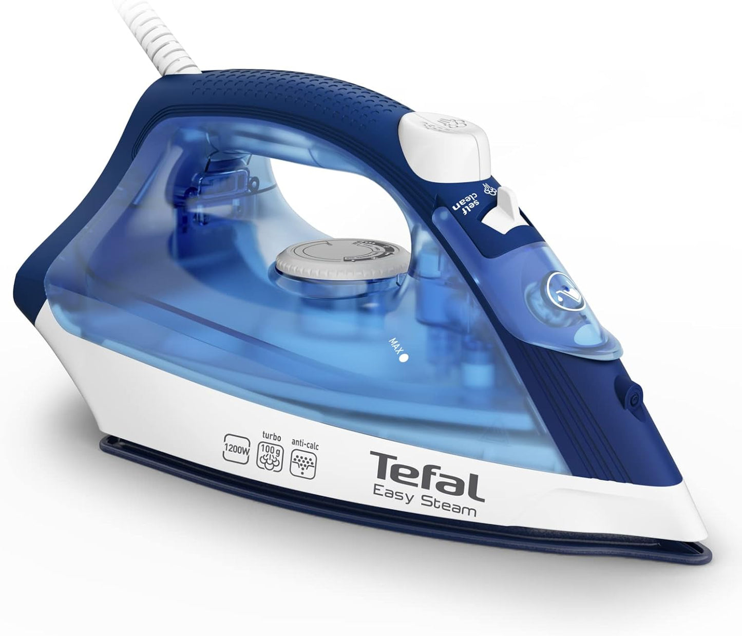TEFAL Steam Iron | Express Steam Iron Steamer | 2600 W | 270 ml | Anti-scale | Purple | Ceramic Soleplate | 2 Years Warranty | FV2843M0