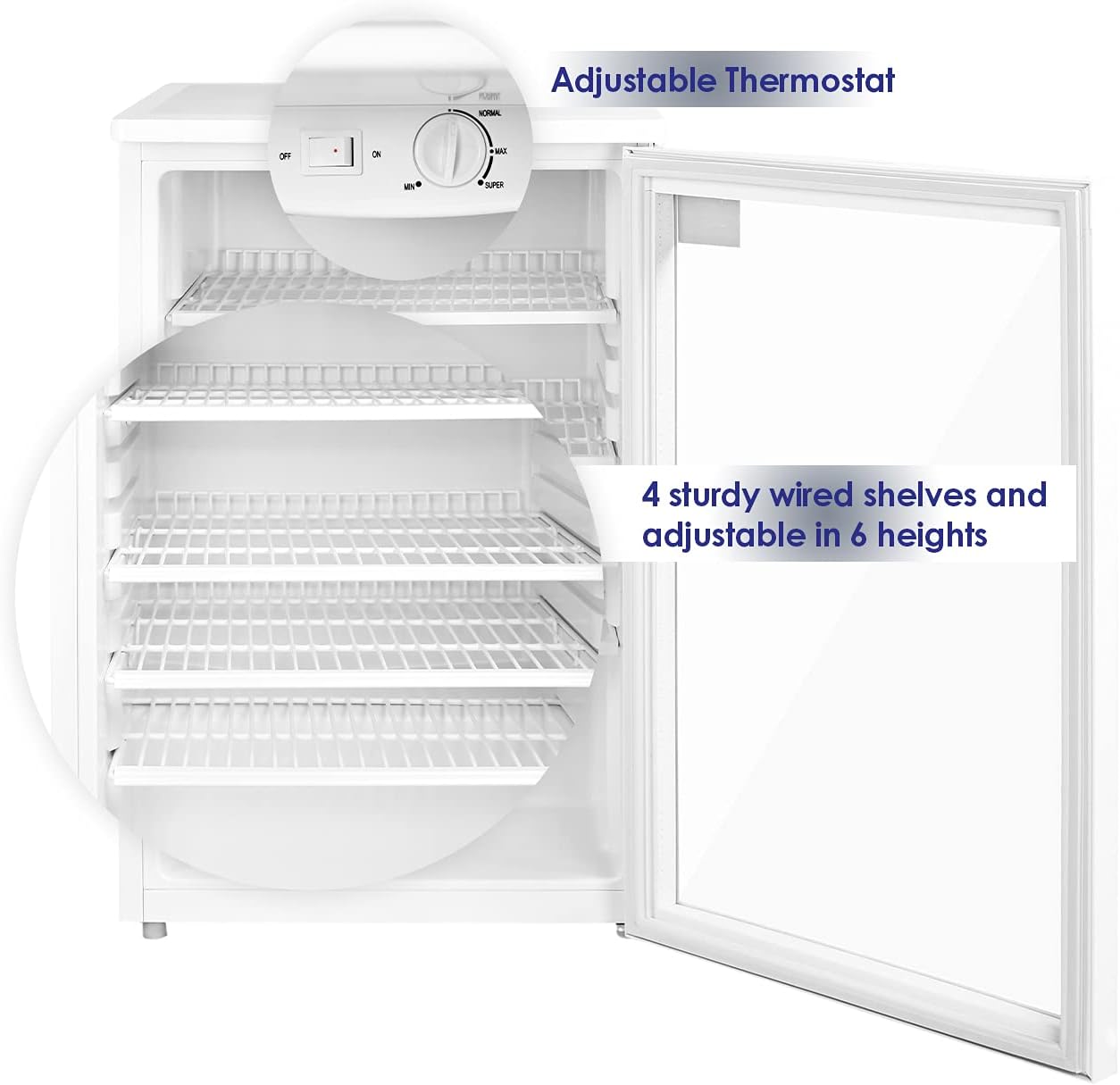 Super General 150 Liter Gross Compact Single-Door Chiller, Upright Beverage-Showcase, Energy-saving, low-noise, White, SGSC-137, 55 x 57 x 85 cm, 1 Year Warranty