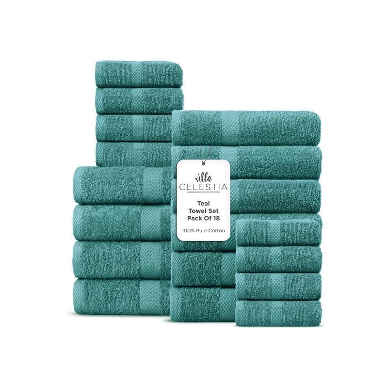 600 GSM 100% Cotton Bath Towels, Grey, Set of 4, Highly Absorbent, Plush, Soft, Quick Dry, 4 Pieces Combed Cotton Luxury Towels for Hotels, Spa, Salon, Bathroom, Dorm, Pack of 4