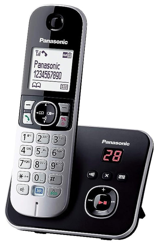 Panasonic KX-TG-6821 Cordless Telephone with Answering Machine - Black