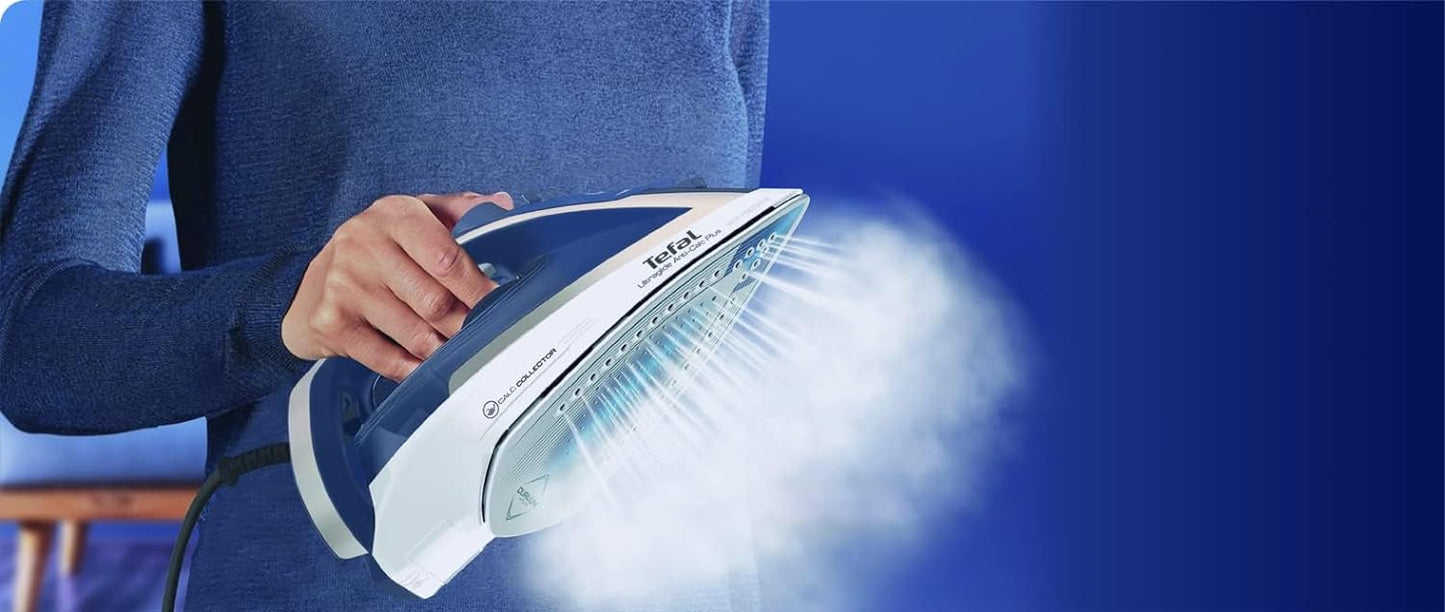 TEFAL Steam Iron | Express Steam Iron Steamer | 2600 W | 270 ml | Anti-scale | Purple | Ceramic Soleplate | 2 Years Warranty | FV2843M0