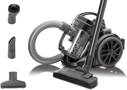 Black+Decker Multi-Cyclonic Bagless Vacuum Cleaner With 6 Stage Filtration 1480W 1.8L Black Vm1480-B5"Min 1 year manufacturer warranty"