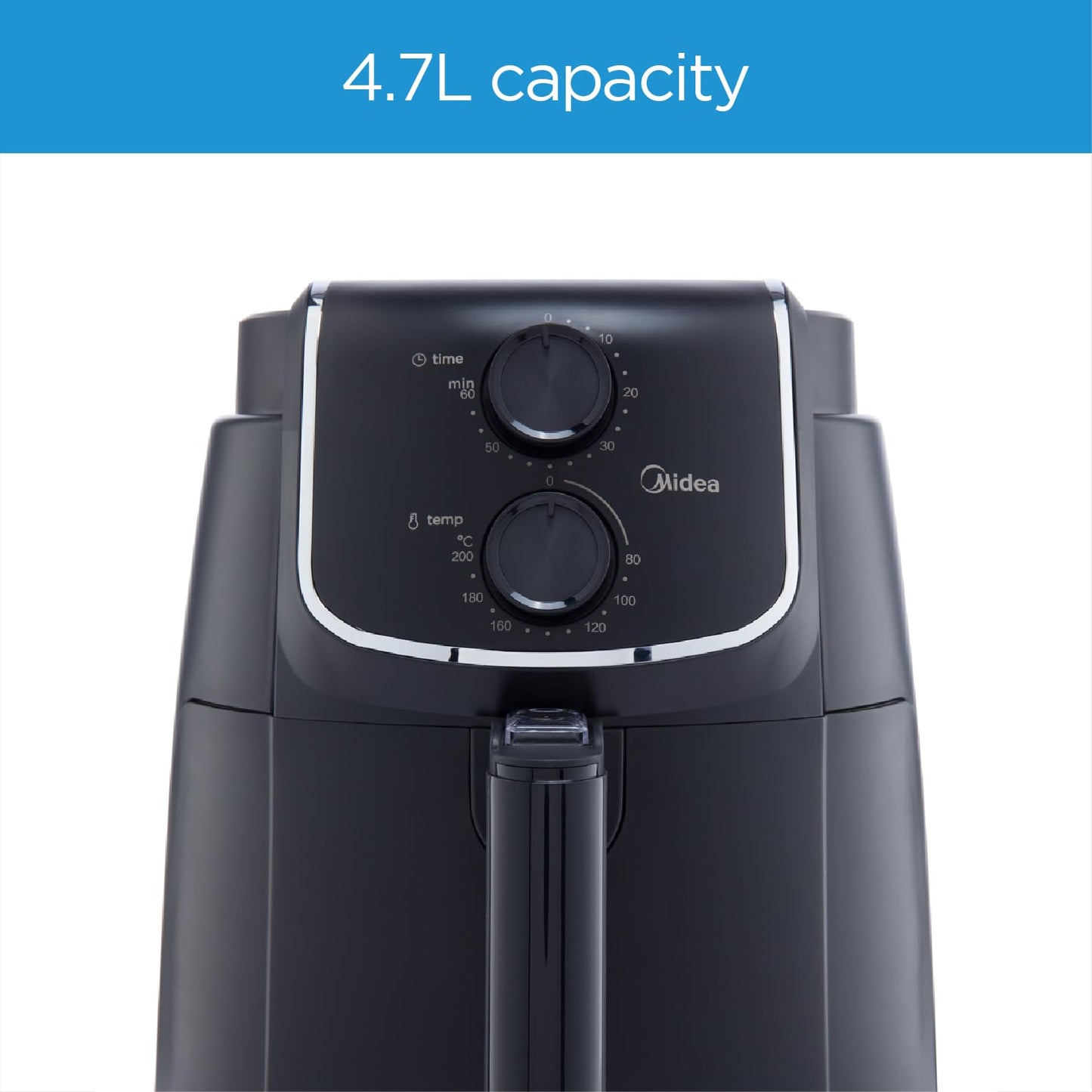 Midea 7.3L Extra Large Digital Air Fryer 1500W with Large See-Through Window, Dual Frying Functions, 8 Functions with Digital Panel, Dual Cyclone Rapid Hot Technology, Largest Oil Less Fryer, MFCY75A2