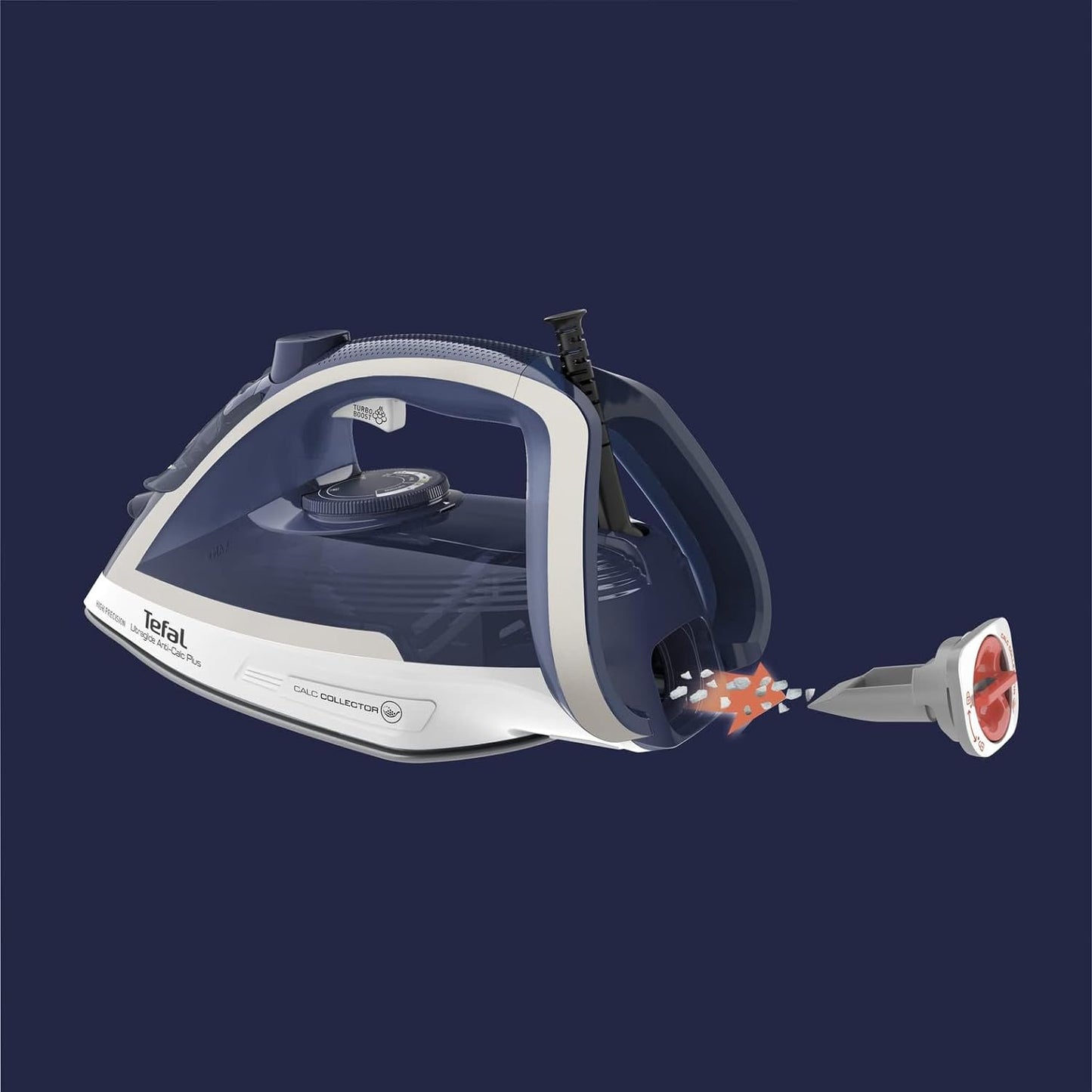 TEFAL Steam Iron | Express Steam Iron Steamer | 2600 W | 270 ml | Anti-scale | Purple | Ceramic Soleplate | 2 Years Warranty | FV2843M0