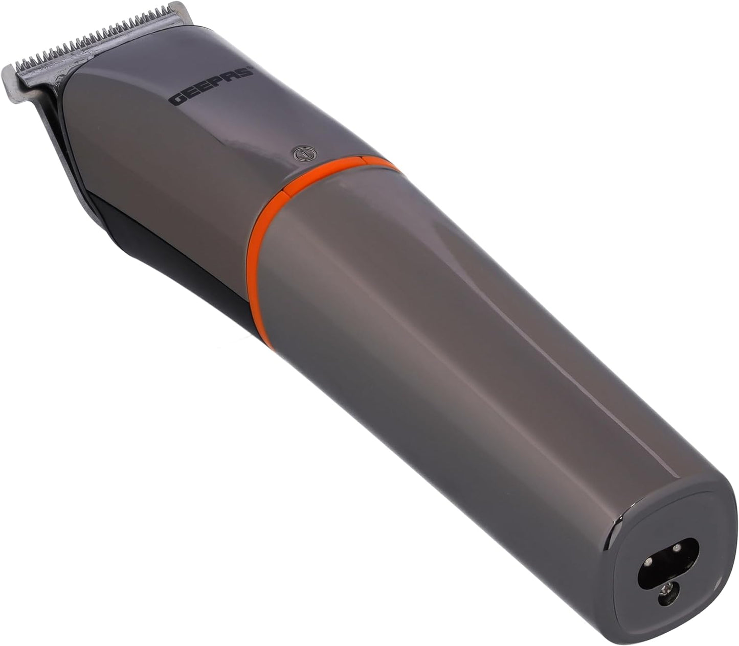 Geepas Geepas 9 In 1 Hair Trimmer 600Mah Battery Portable Cordless Hair Clippers, Grooming Kit With Stand, Digital Display Trimming Kit With 4 Interchangeable Heads For Styling Beard, Gray