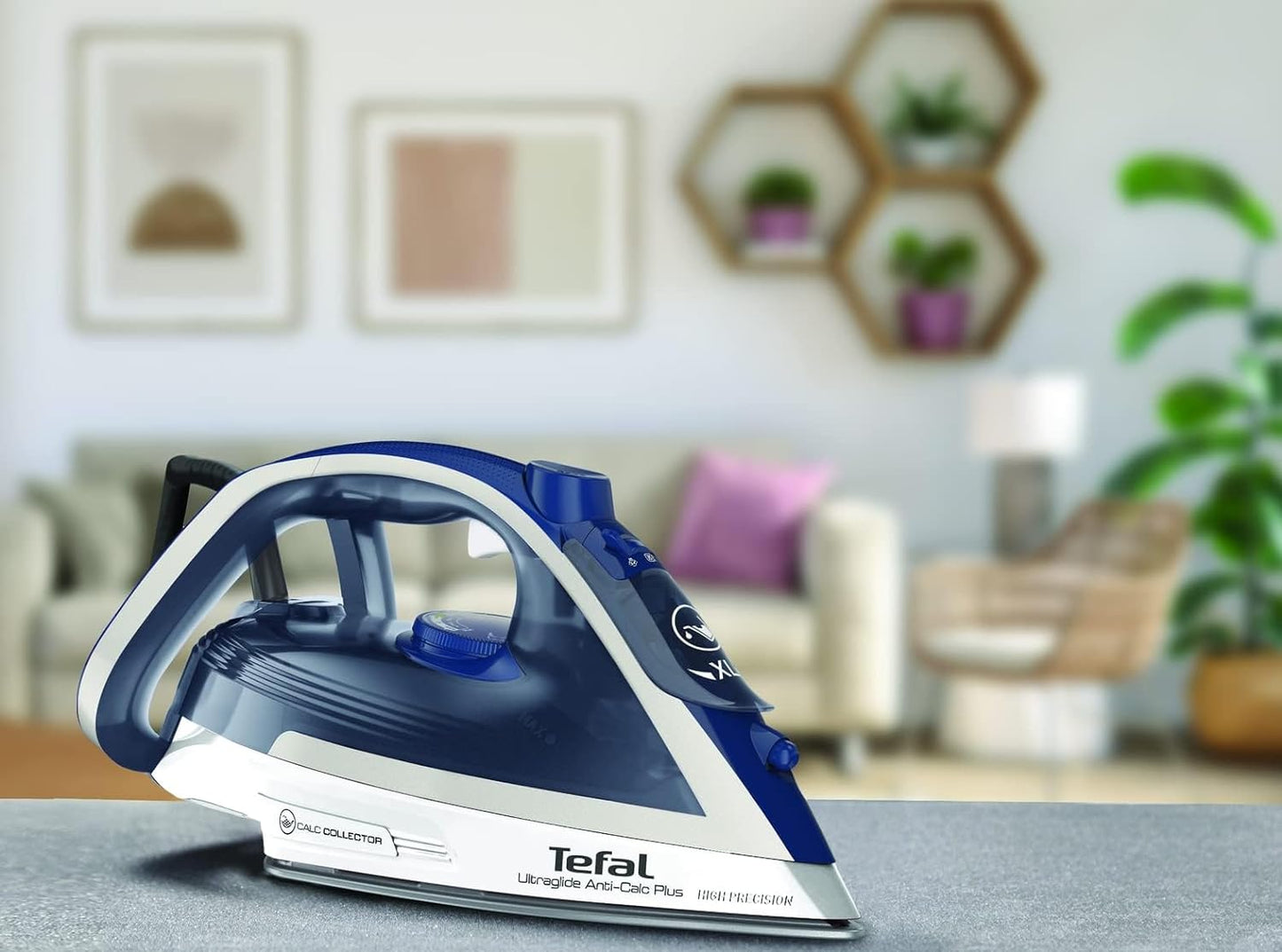 TEFAL Steam Iron | Express Steam Iron Steamer | 2600 W | 270 ml | Anti-scale | Purple | Ceramic Soleplate | 2 Years Warranty | FV2843M0